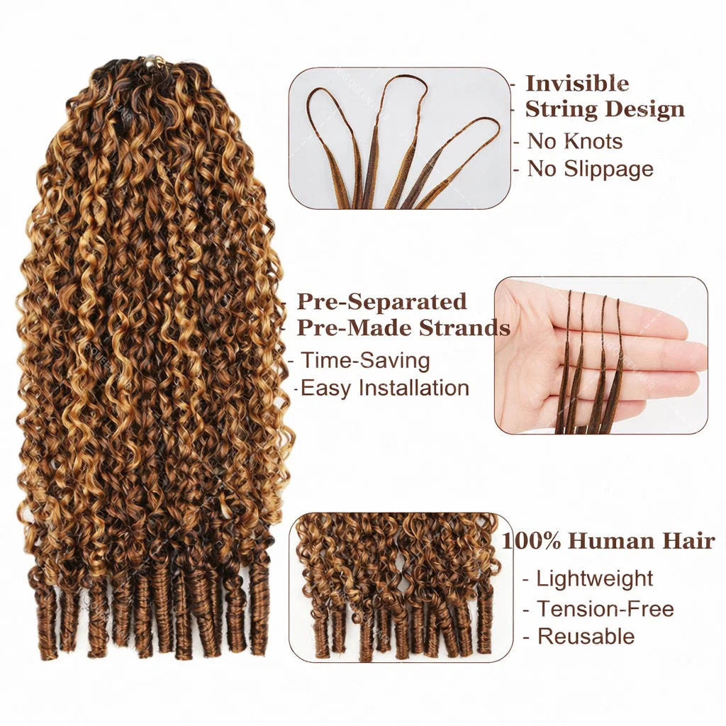 P427 Highlight Burmese Curly F - Crochet Braiding Hair review and price