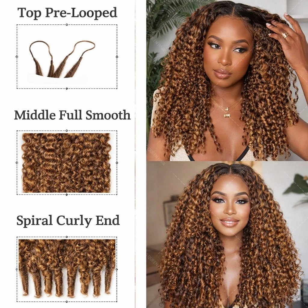 P427 Highlight Burmese Curly F - Crochet Braiding Hair review and price