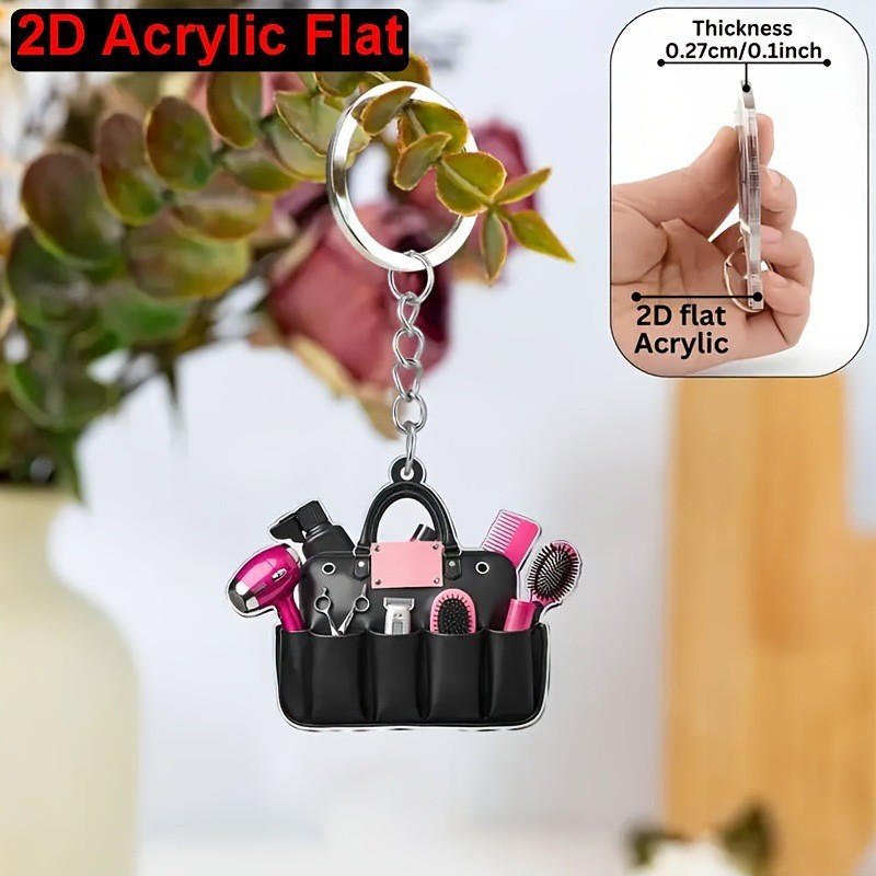 hairdresser keychain 2D flat b - Hair Care Gift review and price