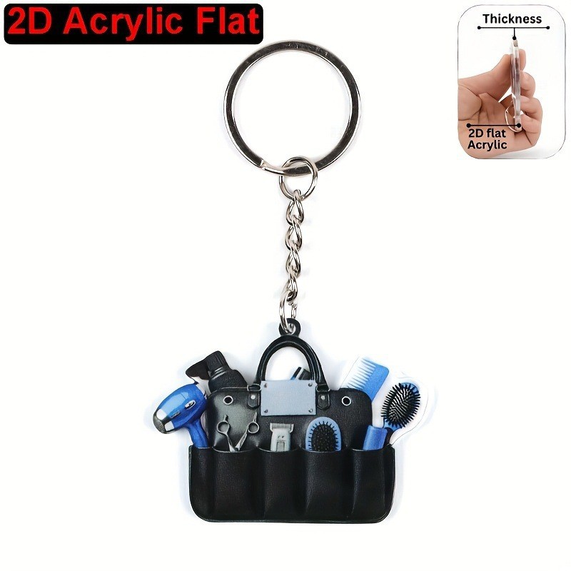 hairdresser keychain 2D flat b - Hair Care Gift review and price