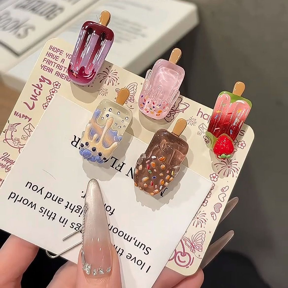 5PCS Mini Ice Cream Hair Clips - Hair Care Lotion review and price