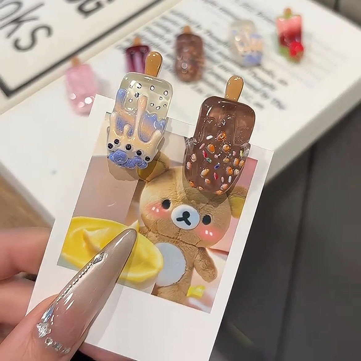 5PCS Mini Ice Cream Hair Clips - Hair Care Lotion review and price
