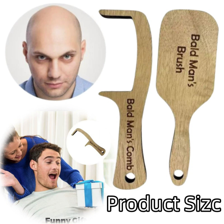 Wooden Comb for Bald Men Funny - Hair Care Gift review and price