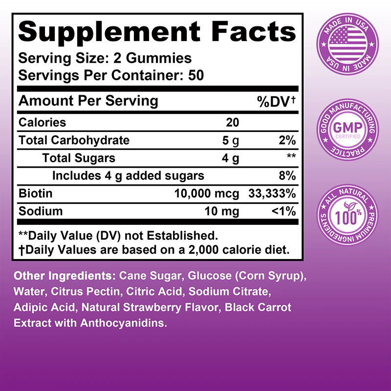 Biotin Gummies 10000mcg for Ha - Hair Care Gummies review and price
