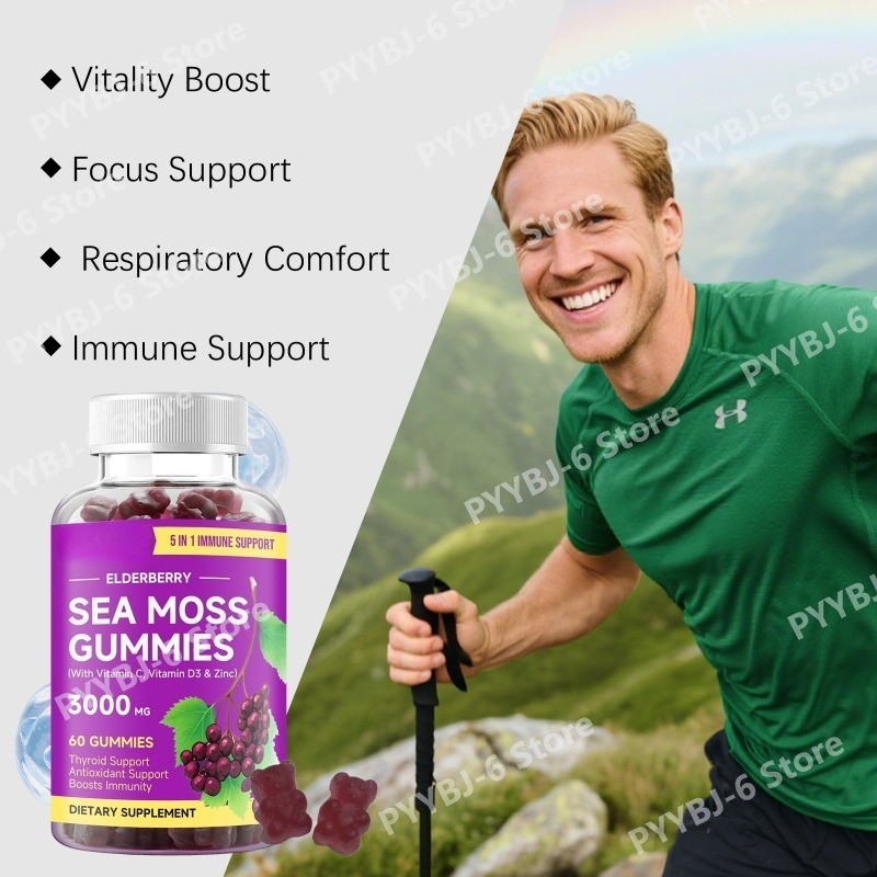Elderberry Sea Moss Gummies wi - Hair Care Gummies review and price